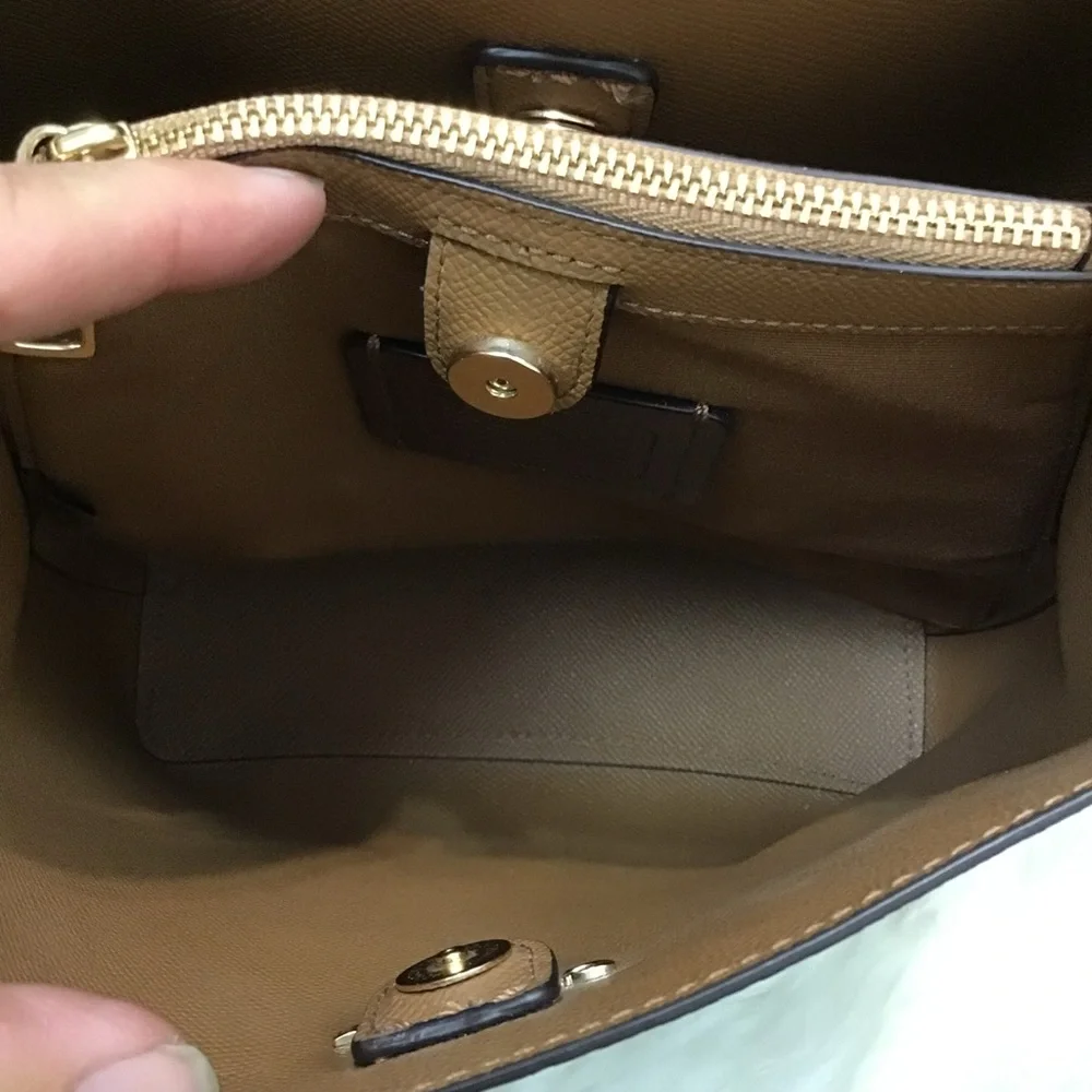 Coach Small Town Bucket Bag in Signature Canvas with a watermelon print. EUC - Picture 9 of 16